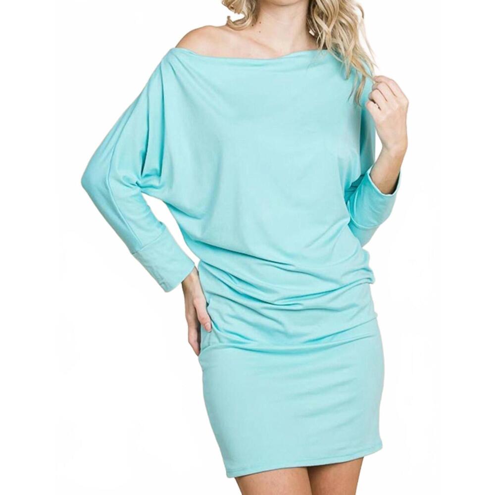 NEW CULTURE CODE dorman sleeve mini dress in aqua